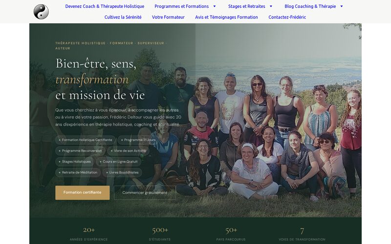 Screenshot of the Frédéric Deltour website