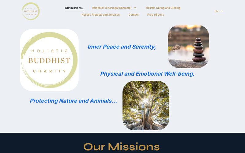 Screenshot of the Holistic Buddhist Charity website